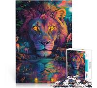 Puzzle da 2000 pezzi per adulti Dipingere a colori il leone Riduzione dello stress interessante Gioco educativo per compleanno e Natale 70x100cm