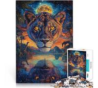 Puzzle da 2000 pezzi per adulti Dipingere a colori il leone Sfida di gioco educativo giocattolo Giocattoli per la decorazione della casa 70x100cm