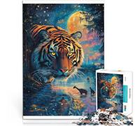 Puzzle da 2000 pezzi per adulti Dipingere a colori la tigre Allena il tuo cervello e le tue mani Giocattoli per la decorazione della casa 70x100cm