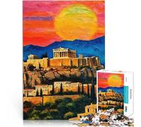 Puzzle da 2000 pezzi per adulti Dipinto del tramonto sull'Acropoli Assemblaggio del modello Migliorare l'amore tra le coppie 70x100cm