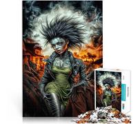 Puzzle da 2000 pezzi per adulti “Donna gotica post-apocalittica” Fatto di carta,per età 14+ Giocattoli educativi per l'apprendimento Giochi per famiglie ottimo regalo di Natale。misurare:70x100cm