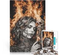 Puzzle da 2000 pezzi per adulti “Donna in fiamme” Fatto di carta,da 14 anni in su Divertimento in famiglia Regali di giochi impegnativi。misurare:70x100cm/27.5x39.3pollice