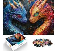 Puzzle da 2000 pezzi per adulti Draghi cuccioli Giocattolo educativo intellettuale decomprimente Collezione di artisti, Belle arti 70x100cm
