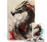 Puzzle da 2000 pezzi per adulti Drago del Caos Difficile da completare ma divertente e umoristico con poster abbinato e foglio di quiz 70x100cm