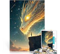 Puzzle da 2000 pezzi per adulti Drago e ragazza nelle stelle Giocattoli di gioco impegnativi Giocattoli per la decorazione della casa 70x100cm