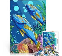 Puzzle da 2000 pezzi per adulti Due pesci innamorati sott'acqua Gioco intellettuale giocattolo Adatto per la decorazione del desktop 70x100cm