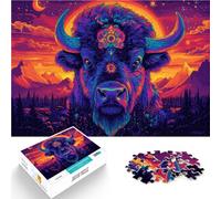 Puzzle da 2000 pezzi per adulti e adolescenti Animali astratti Bisonte Fatto di cartone Adatto a partire dai 14 anni Rompicapo Giochi per famiglie, regali di Natale e compleanno misurare：70x100cm
