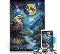 Puzzle da 2000 pezzi per adulti e adolescenti “Aquila dipinta a colori” Fatto di carta,per e da 14 anni in su Decorazione d'arte per la casa Lista dei desideri con Babbo Natale。misurare:70x100cm