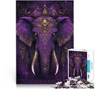 Puzzle da 2000 pezzi per adulti e adolescenti “arte del re elefante” Fatto di carta,Adatto a partire dai 14 anni Gioco a quiz Regalo di opere d'arte。misurare:70x100cm/27.5x39.3pollice
