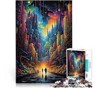 Puzzle da 2000 pezzi per adulti e adolescenti “ Arte urbana psichedelica” Fatto di carta,Adatto a partire dai 14 anni Allena il tuo cervello e le tue mani Donazione di opere d'arte。misurare:70x100cm