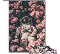 Puzzle da 2000 pezzi per adulti e adolescenti Astronauta nel mare di fiori Gioco impegnativo e gioco per famiglie Regali di Babbo Natale segreto 70x100cm