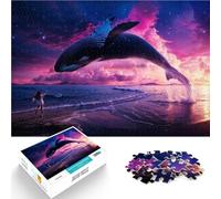 Puzzle da 2000 pezzi per adulti e adolescenti Balena volante Fatto di cartone Adatto a persone dai 14 anni in su Interessante riduzione dello stress regali per amici e familiari misurare：70x100cm
