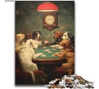 Puzzle da 2000 pezzi per adulti e adolescenti Cane che gioca a poker, giocattoli per l'intrattenimento della famiglia con poster abbinato e foglio di quiz 70X100CM