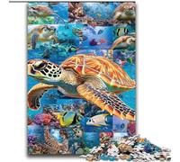 Puzzle da 2000 pezzi per adulti e adolescenti, collage di tartarughe, giocattolo educativo intellettuale decomprimente, decorazione perfetta, 70x100cm