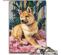 Puzzle da 2000 pezzi per adulti e adolescenti con disegno di un cane, realizzato a carboncino, ideale per trascorrere il tempo libero e decorare la casa, 70x100cm