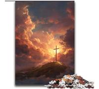 Puzzle da 2000 pezzi per adulti e adolescenti Croce al tramonto Difficile da completare ma divertente e umoristico compleanni e anniversari 70x100cm