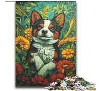 Puzzle da 2000 pezzi per adulti e adolescenti "Cucciolo felice", arte a carboncino, tempo libero per la casa, decorazione 70X100cm