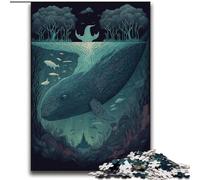 Puzzle da 2000 pezzi per adulti e adolescenti, fantasia della balena blu, per età 14+, gioco intellettuale, regali di compleanno per Natale, 70x100cm