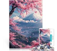 Puzzle da 2000 pezzi per adulti e adolescenti Giappone monte fuji sakura Fatto di carta，da 14 anni in su Interessante riduzione dello stress Regali interessanti per ridurre lo stress。
