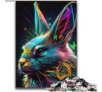 Puzzle da 2000 pezzi per adulti e adolescenti, gioco di famiglia con coniglietti colorati ad acquerello, antistress, sfida difficile, regali di Babbo Natale segreto, 70x100cm