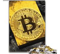 Puzzle da 2000 pezzi per adulti e adolescenti, Golden Bitcoin, giocattolo educativo intellettuale decomprimente, decorazione perfetta, 70x100cm