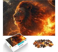 Puzzle da 2000 pezzi per adulti e adolescenti Il Re Leone infuocato Fatto di carta，Adatto a partire dai 14 anni Rompicapo Come regalo per tutta la famiglia e gli amici。misurare：70x100cm