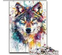 Puzzle da 2000 pezzi per adulti e adolescenti, l'arte del lupo aiuta il cervello a esercitare i giocattoli avvincenti per coltivare la pazienza e l'interazione genitore-figlio, 70x100cm