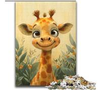 Puzzle da 2000 pezzi per adulti e adolescenti, simpatico cucciolo di giraffa, perfetto per trascorrere il tempo in casa, con pezzi completamente interconnessi e di forma casuale, 70x100cm