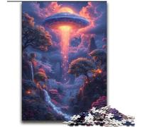 Puzzle da 2000 pezzi per adulti e adolescenti UFO tra le nuvole di montagna per bambini dai 14 anni in su, ideale come regalo per tutta la famiglia, 70x100cm