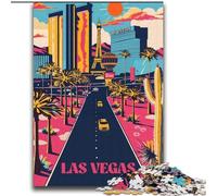 Puzzle da 2000 pezzi per adulti e ragazzi Neon Vegas Strip, difficile da completare ma divertente e umoristico, regalo di compleanno, regali, decorazione murale 70x100cm