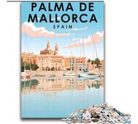 Puzzle da 2000 pezzi per adulti e ragazzi Palma di Maiorca, Spagna, attività per famiglie, decorazioni per la casa uniche e regali per età 14+ 70x100cm