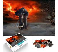 Puzzle da 2000 pezzi per adulti Elefante e fulmine per il giocattolo di sfida del gioco educativo Adatto per la decorazione del desktop 70x100cm