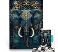 Puzzle da 2000 pezzi per adulti Elefante magico della giungla Gioco intellettuale giocattolo Lista dei desideri con Babbo Natale 70x100cm