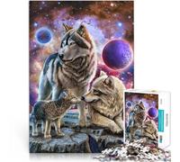 Puzzle da 2000 pezzi per adulti Famiglia dei Lupi Spirituali Allena il tuo cervello e le tue mani Regalo di compleanno, regali, arte murale 70x100cm