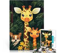 Puzzle da 2000 pezzi per adulti Famiglia di giraffe nella giungla Assemblaggio del modello Collezione di artisti, Belle arti 70x100cm