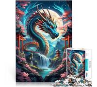 Puzzle da 2000 pezzi per adulti Fantasia arrabbiata del drago blu Sfida difficile Attività divertenti a casa, regali di compleanno, regali di viaggio, 70x100cm