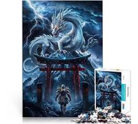 Puzzle da 2000 pezzi per adulti Fantasia di combattimento di draghi Fatto di cartone Adatto a partire dai 14 anni Sollievo dallo stress Regali interessanti per ridurre lo stress misurare：70x100cm