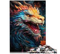 Puzzle da 2000 pezzi per adulti fantastici giocattoli educativi di apprendimento del ruggito del drago colorato interazione genitore-figlio 27,56 "x 39,37"