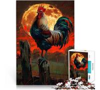 Puzzle da 2000 pezzi per adulti Gallo del Sole Rosso Giocattoli educativi per l'apprendimento Giochi per famiglie decorazione murale 70x100cm