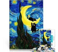 Puzzle da 2000 pezzi per adulti Gatti sulla luna crescente Gioco di famiglia antistress sfida difficile perché è ideale come regalo per tutta la famiglia 70x100cm
