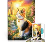 Puzzle da 2000 pezzi per adulti Gatto calico in un mondo fantastico Giocattoli fai da te Attività divertenti a casa, regali di compleanno, regali di viaggio, 70x100cm