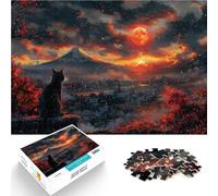 Puzzle da 2000 pezzi per adulti Gatto del Paradiso al Tramonto Fatto di cartone per età pari o superiore a 14 anni Gioco intellettuale Regalo per i compleanni misurare：70x100cm