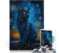 Puzzle da 2000 pezzi per adulti gatto della notte stellata Per il divertimento in famiglia perché è ideale come regalo per tutta la famiglia 70x100cm