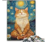 Puzzle da 2000 pezzi per adulti Gatto in meditazione, aiuta il cervello a esercitare i giocattoli avvincenti per coltivare la pazienza, regalo per compleanni 70X100cm