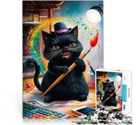 Puzzle da 2000 pezzi per adulti Gatto pittore galattico Riduzione dello stress interessante perché è ideale come regalo per tutta la famiglia 70x100cm