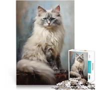 Puzzle da 2000 pezzi per adulti Gatto Ragdoll per il giocattolo di sfida del gioco educativo Regalo di compleanno, regali, arte murale 70x100cm