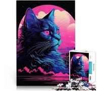 Puzzle da 2000 pezzi per adulti Gatto Vaporwave per il giocattolo di sfida del gioco educativo Migliorare l'amore tra le coppie 70x100cm