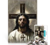 Puzzle da 2000 pezzi per adulti Gesù Cristo Fatto di cartone Adatto a partire dai 14 anni Sollievo dallo stress Regali interessanti per ridurre lo stress misurare：70x100cm