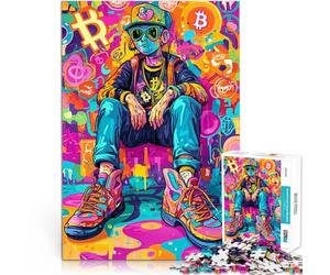 Puzzle da 2000 pezzi per adulti Giocatori di valuta virtuale Giocattoli di gioco impegnativi Giocattoli per la decorazione della casa 70x100cm