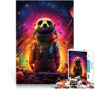 Puzzle da 2000 pezzi per adulti Giraffa colorata nello spazio Giocattoli educativi di apprendimento 27,56 "x 39,37" con pezzi di forme casuali completamente inseribili